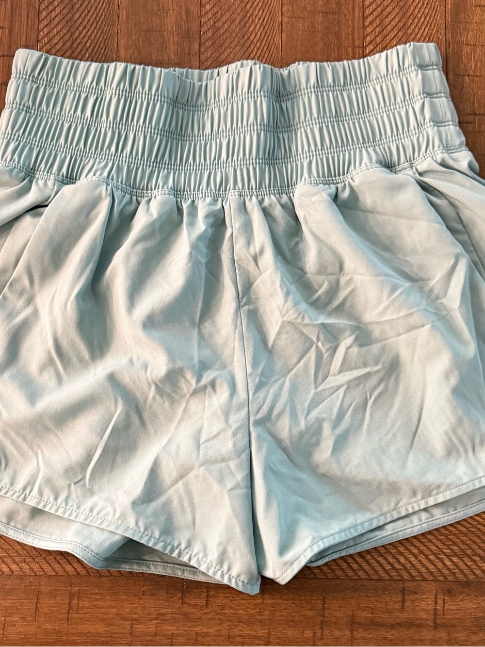 Old Navy Light Blue Athletic Smocked-Waist Shorts